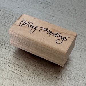 Holiday Greetings Rubber Stamp by PrintWorks